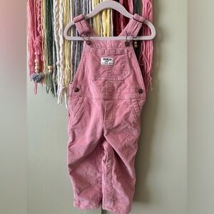 Corduroy pink overalls